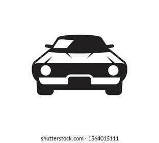 silhouette of a classic car logo