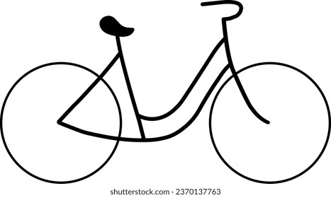 Silhouette of a classic style bicycle