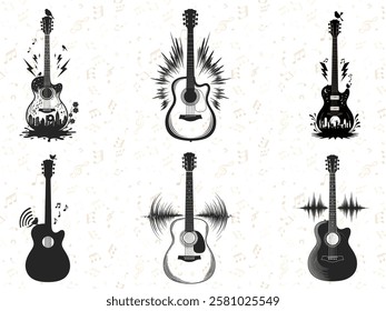 Silhouette Classical guitar or Electric guitar Set