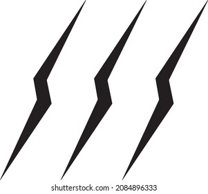 Silhouette of a claw mark