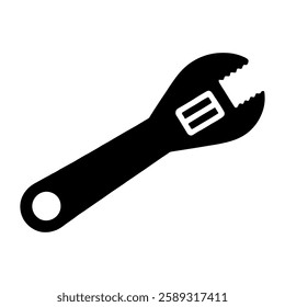 silhouette of clean vector Wrench set isolated on white background