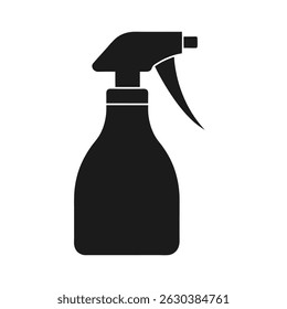 Silueta de la botella del aerosol de la limpieza – icono del Vector aislado en el fondo blanco