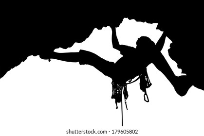Silhouette of a climber 