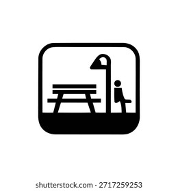 Silhouette climbs steps with upward arrow symbolizing progress and success