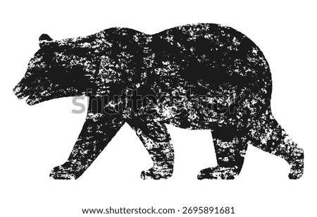 Silhouette Clip art of bear walking