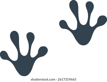Silhouette Clip art of simple frog's footprint