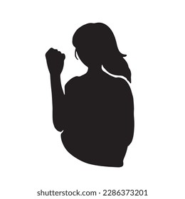 Silhouette Clip art of woman posing with guts black