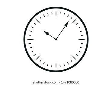 Silhouette of a clock hands.