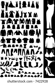 silhouette of clothes