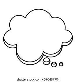 silhouette cloud chat bubble icon, vector illustraction design image