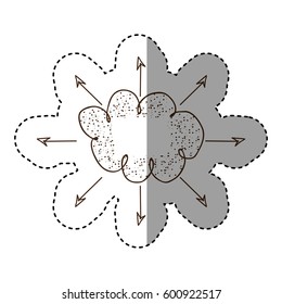 silhouette cloud connection necwork icon, vector illustration design