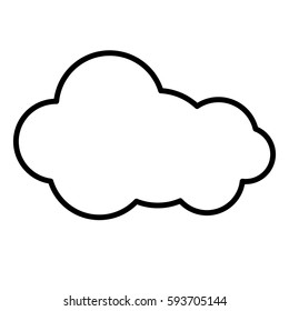 silhouette cloud cumulus climate design vector illustration