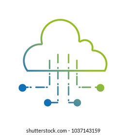 silhouette cloud data with circuits to connection server