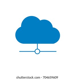 silhouette cloud data connection network information