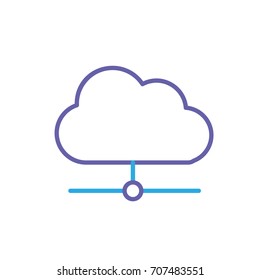 silhouette cloud data connection network information