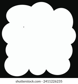 Silhouette cloud frame with copy space for your text or design vector.