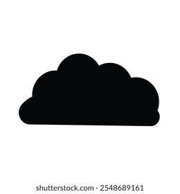 Arte vectorial de icono de nube de silueta