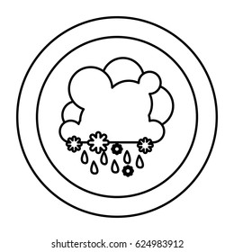silhouette cloud rainning and snowing icon, vector illustraction design