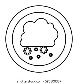 silhouette cloud snowing icon, vector illustraction design
