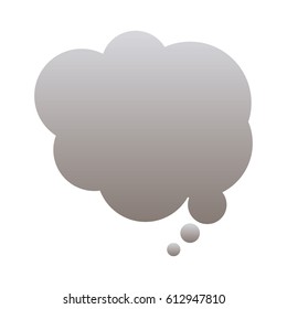 silhouette of cloud speech in gray color vector illustration