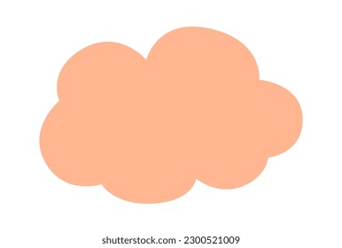 Silhouette of cloud. Vector illustration