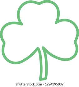 The silhouette of a clover