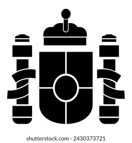 Silhouette of a coat of arms Vector illustration