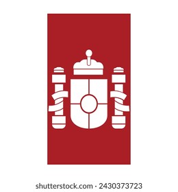 Silhouette of a coat of arms Vector illustration