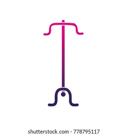 silhouette coat rack object to clothes hanger