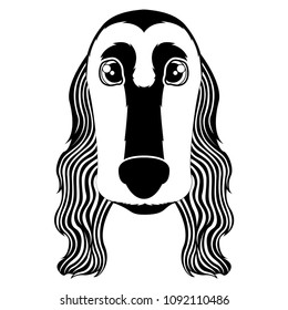 Silhouette of a cocker spaniel avatar
