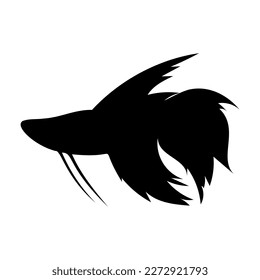 Silhouette von Hähnchenfischen. Vektorbild für Logo, Karte, Banner.
