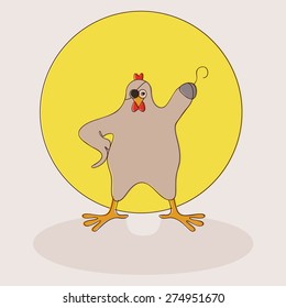 Silhouette of the cock-pirate
