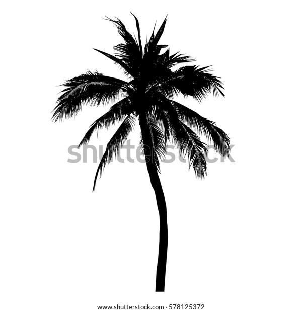 ココナツの木のシルエット ヤシの木のイラスト ベクターサマーサイン のベクター画像素材 ロイヤリティフリー