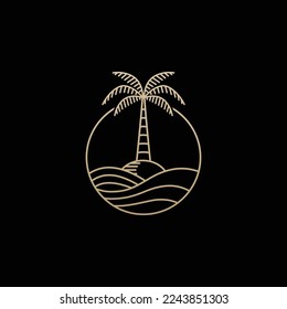 Silhouette coconut tree, tropical summer concept. sketch book cover background, decoration home photo.