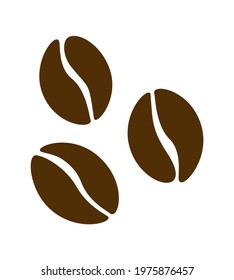 SILHOUETTE COFFEE BEANS, COFFEA ARABICA. VECTOR GRAPHIC RESOURCES