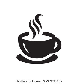  Silhouette Coffee cup icon, tea cup logo, symbols vector illustration silhouette image template.eps 10.