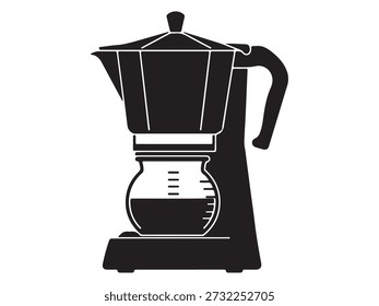Silhouette einer Kaffeemaschine
