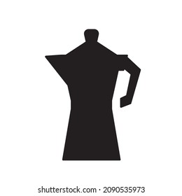 Silhouette of a coffee maker. isolated on white background. Vector illustration