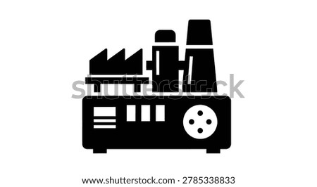 Silhouette of coffee maker machine