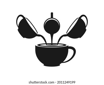 Silhouette of coffee mixed with a blend of flavors