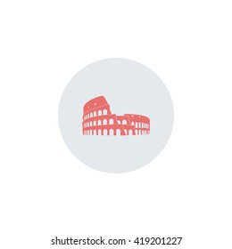 Silhouette Coliseum in Rome.