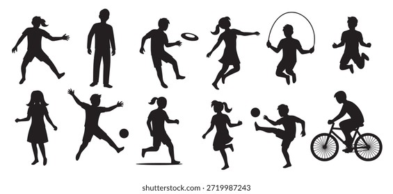 colección de la silueta de las personas activas que practican deportes