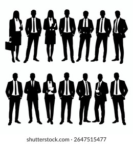 Silhouette Collection Business Professionals in Suits