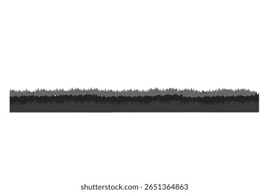 silhouette of a collection of grass in a field without a background