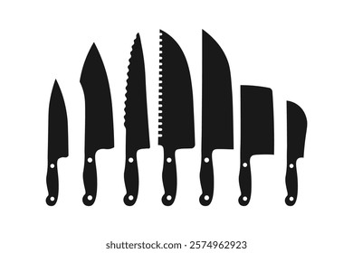 Silhouette Collection of Kitchen Knives