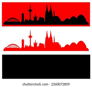 Silhouette de la ciudad de Colonia, Alemania