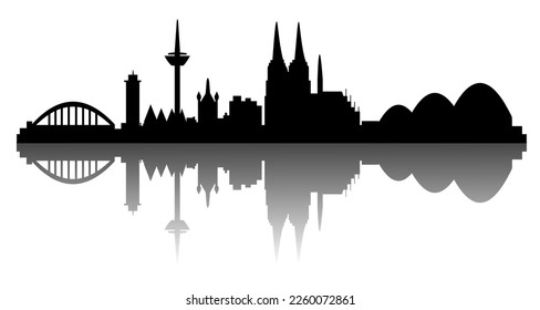 Silhouette Köln Stadt, Deutschland