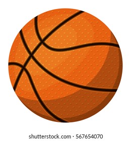 silhouette color with basketball ball with middle shadow