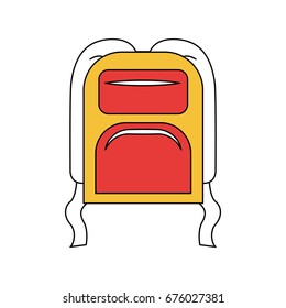 silhouette color section of backpack icon vector illustration