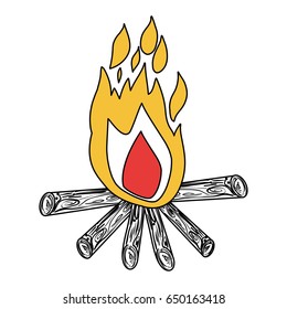 Camp Campfire Logo Vector Stock Vector (Royalty Free) 517667659